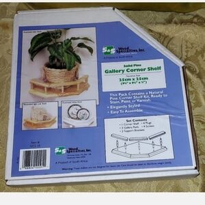 S&s ~  Solid Pine Gallery Shelf, 11-3/4" x 11-3/4" Brand New